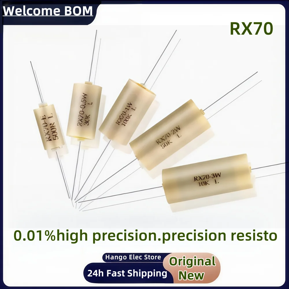 RX70 Series Precision Resistors High Precision Sampling Standard Resistor 0.01% Accuracy 0.25W - 3W Power Rating 1R to 100K Ohm