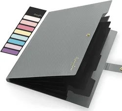 Expanding File Folder,5 Pocket Folders for Documents,Portable Paper Organizer for School Office Supplies,A4 Size