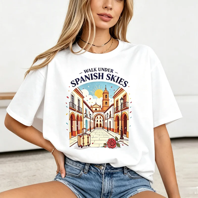 Street Fashion In Spain - Vintage Spanish Skies Graphic T Shirt