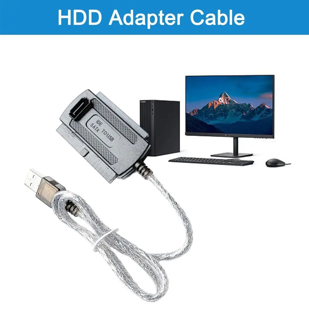 USB 2.0 To IDE SATA Cable 3 In 1 S-ATA 2.5 3.5 Inch Hard Drive Disk HDD Adapter Converter Cable For PC Laptop