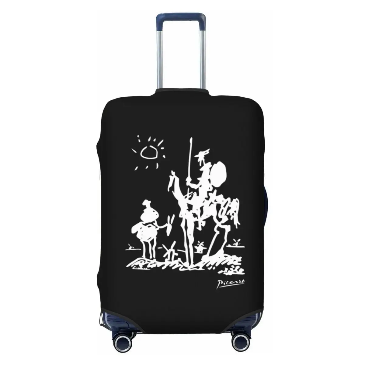 

Custom Pablo Picasso Don Quixote Luggage Cover Protector Cute Spanish Artist Travel Suitcase Covers for 18-32 Inch