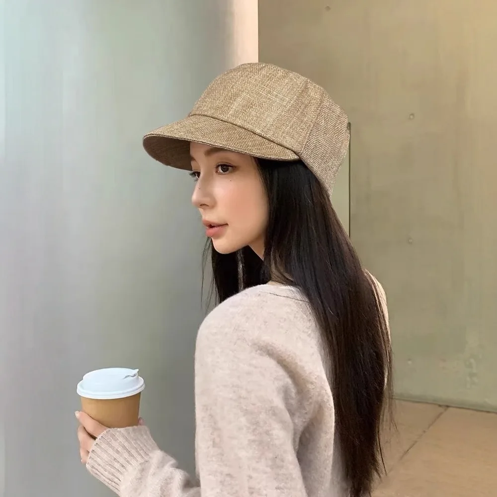 

British Style Fedora Hat for Women Breathable Equestrian Design Sun Protection Cap for Outdoor Spring Summer