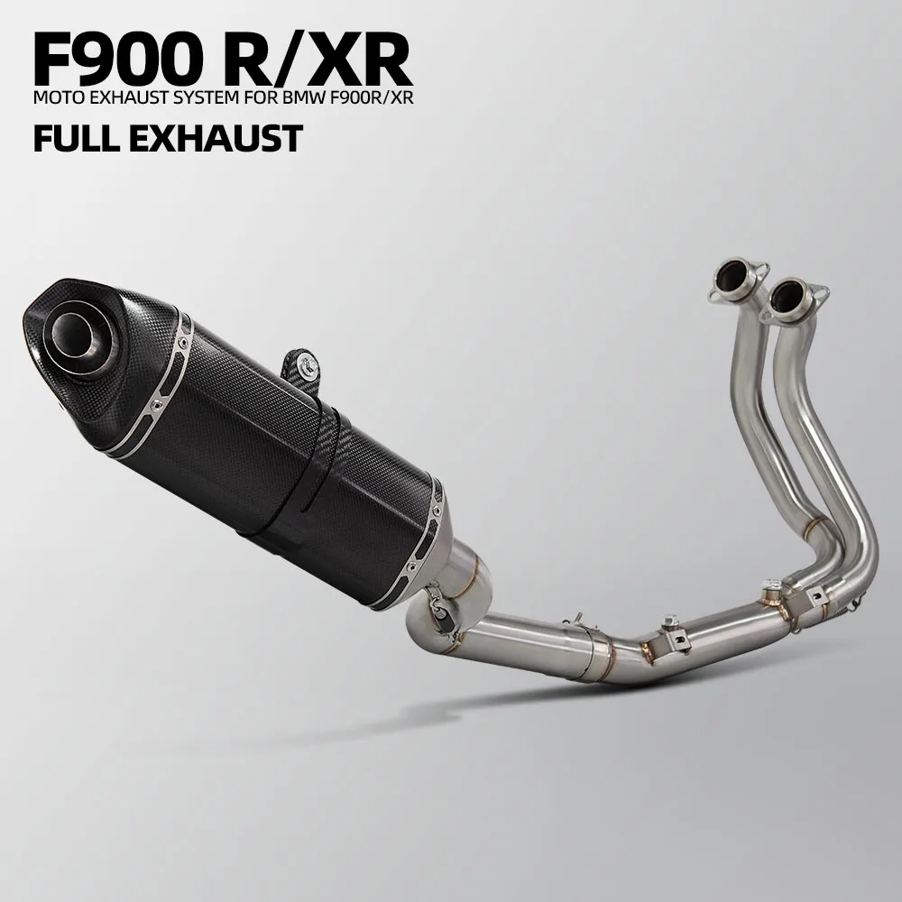 

For BMW F900 F900R F900XR 2020-2024 Motorcycle Full System Exhaust Modify Kit Escape Manifold Akra Carbon Muffler with DB Killer