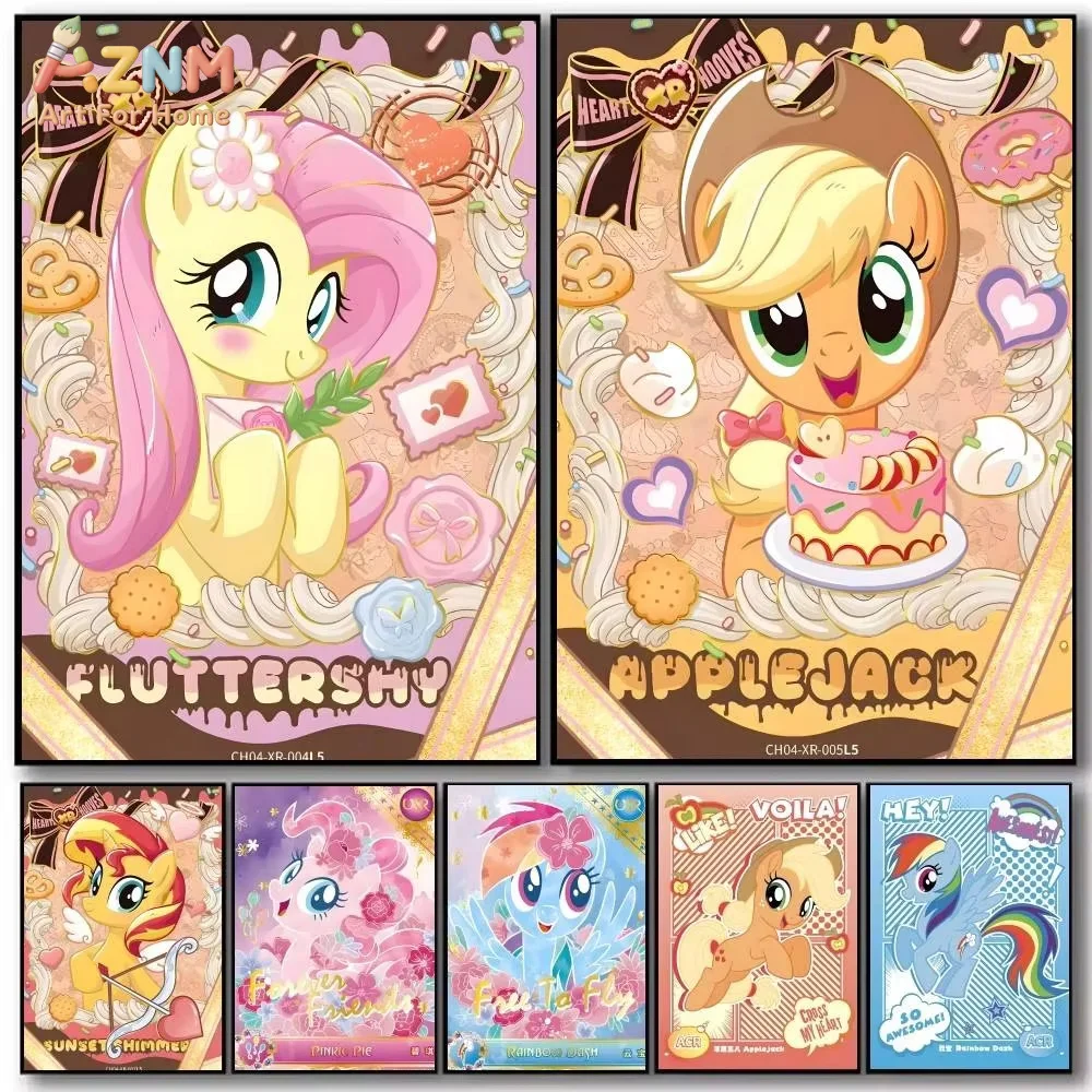 1PC ，Cartoon My L-Little P-Pony Pink Poster Art With Prints Home Bedroom Living Room Decoration Gift