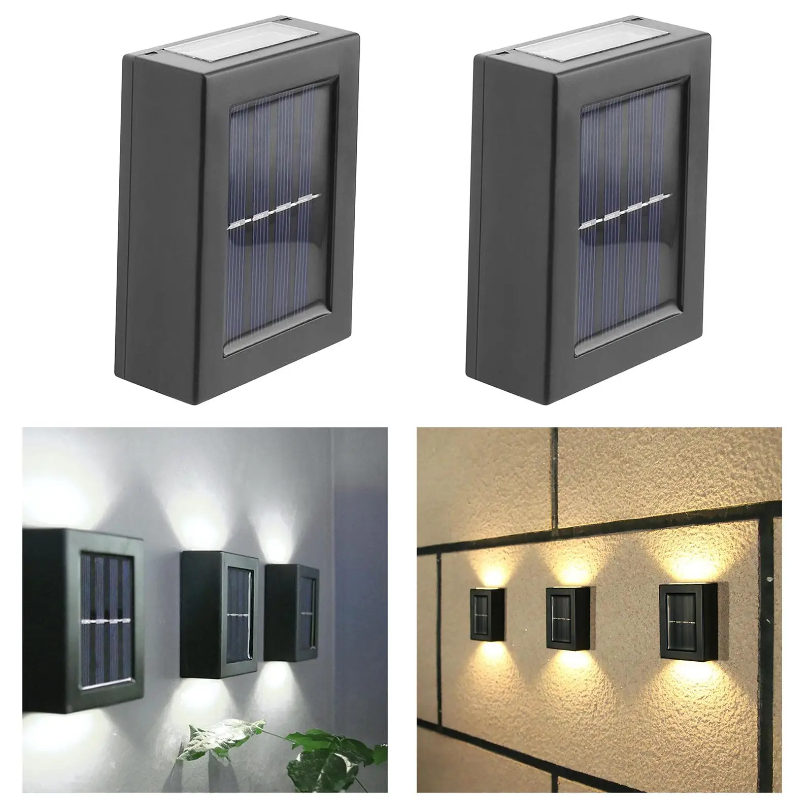 Solar Fence Lights, LED Solar Deck Lights,Waterproof Automatic Decorative