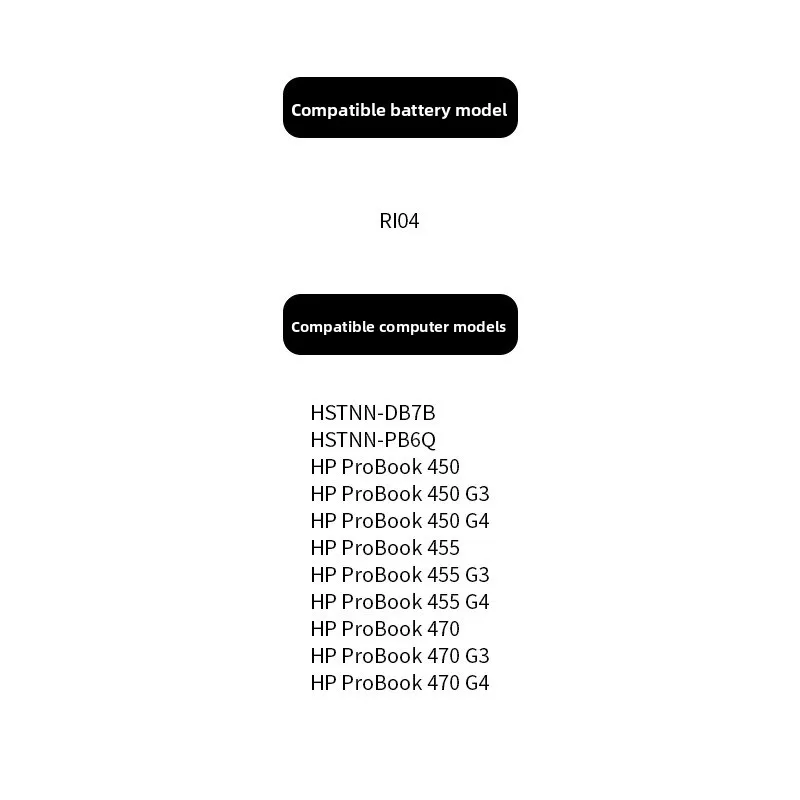 RI04 بطارية الكمبيوتر المحمول ل HP ProBook 450 455 470 G3 HSTNN-Q94C Q95C DB7B بطارية ليثيوم أيون 14.8 فولت 2200 مللي أمبير