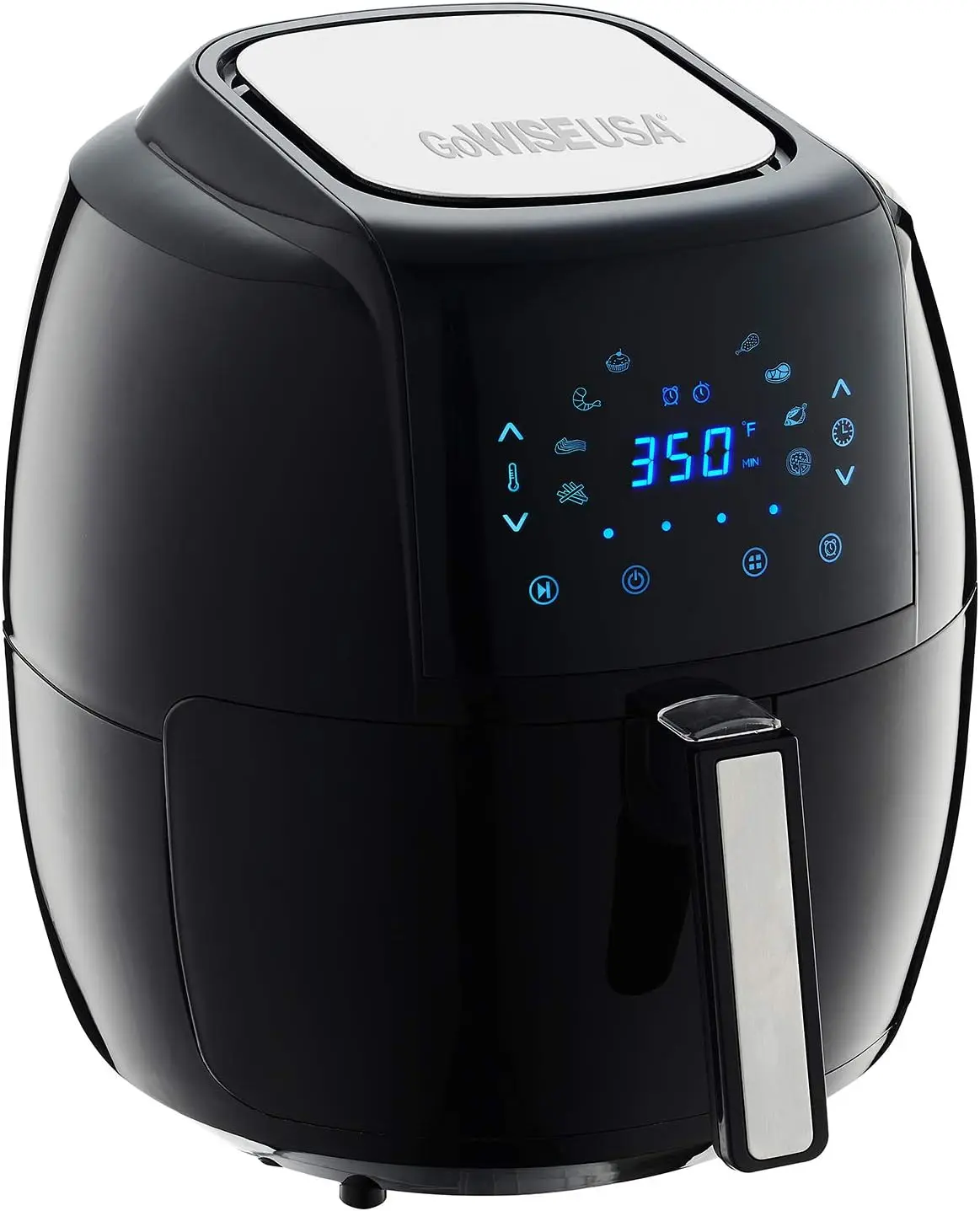5.8-Quart 8-in-1 Electric Air Fryer XL with 50 Recipe Cookbook, Black, Large Capacity, Multifunctional Air Fryer