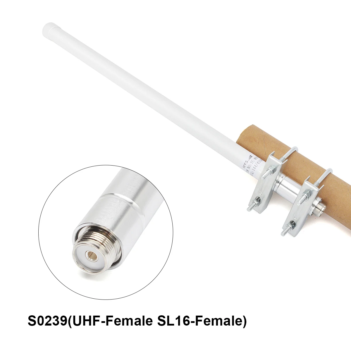 144/430MHz VHF UHF Dual Band Fiberglass Waterproof Outdoor Base Antenna with Mounting Bracket Ground Plane Kit for Two Way Radio