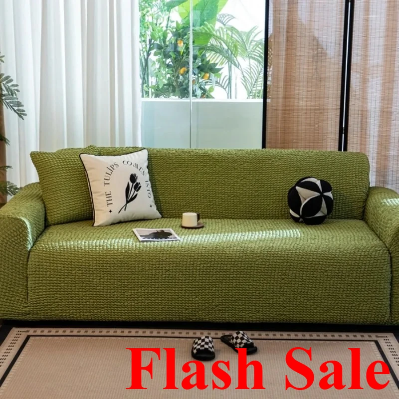 

2025 new Elastic Bubble Cloth Sofa Cover Full Wrap New 2025 Cream Series Refreshing Old Sofa Dustproof Cover Modern Simple Sle