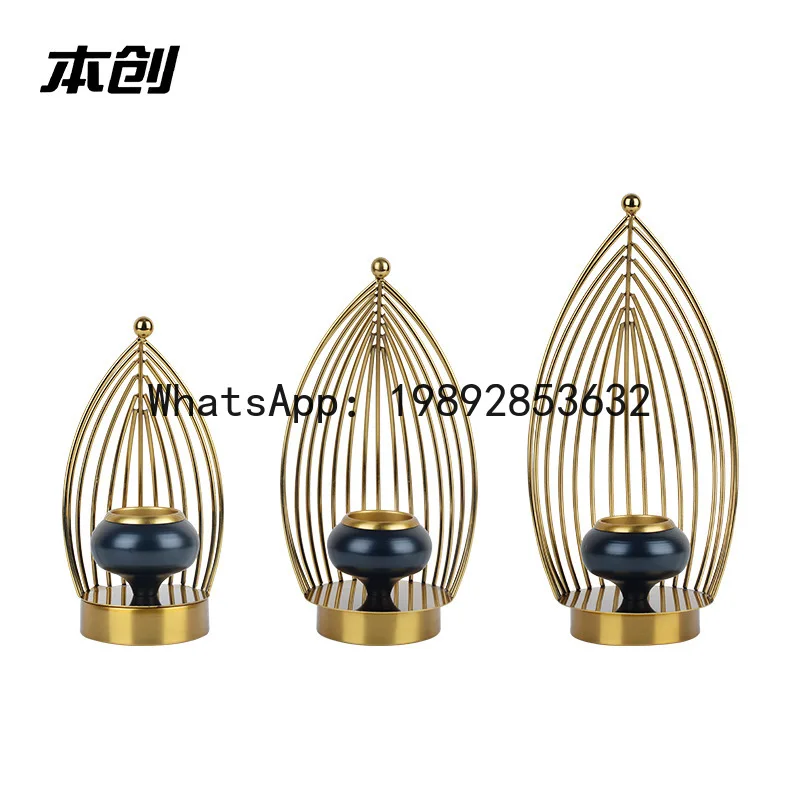 

PYJ high-grade induction electroplated gold Christmas glass metal candle holder decorative ornament