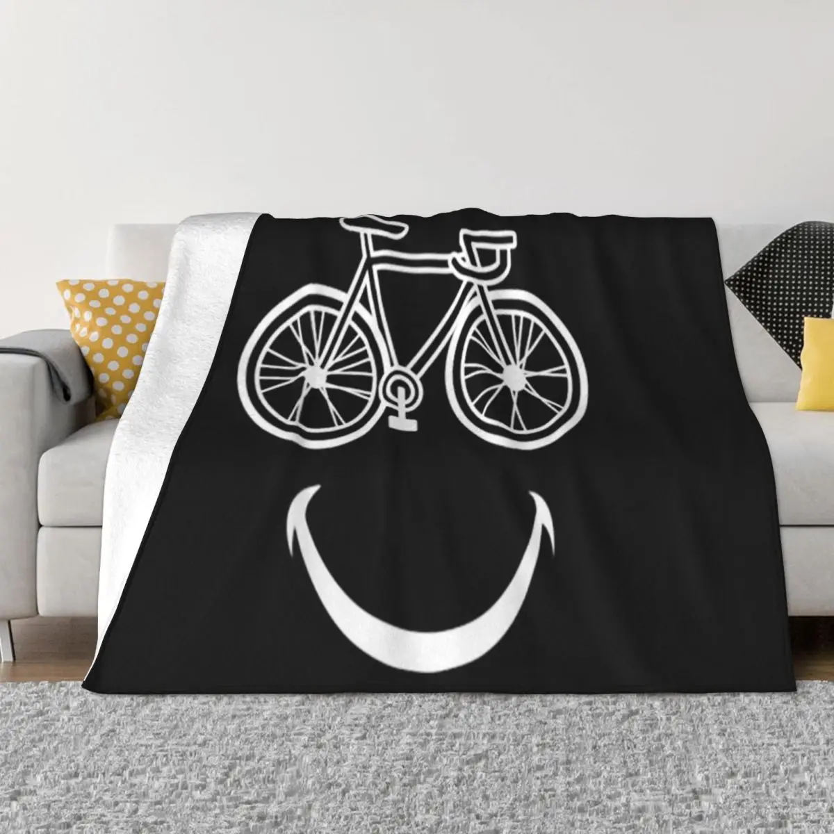 Funny Bicycle Smile Bike Smiling Face Biker T Geek Better Child Good Quality 2021 Latest Mens Throw Blanket