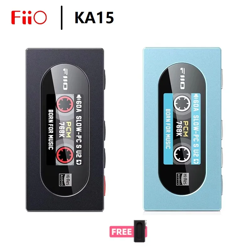 FiiO KA15 Portable USB DAC Headphone Amplifier USB Dongle with 3.5mm and 4.4mm Headphone Output