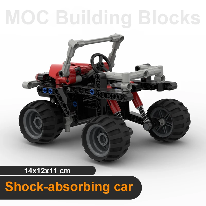 

Off-road Building Blocks 4WD Drive Climbing Car Suspension Shock Absorber Modified MOC Bricks Kid DIY Assembly High-tech Toys
