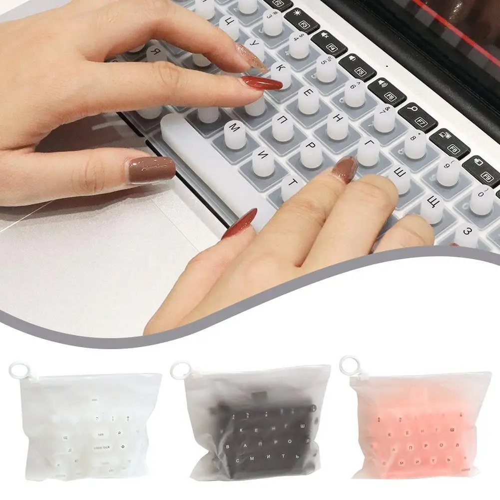 Portable Silicone Keyboard Film - 5-30mm Laptop Manicure Typing Protector - Long Nails Silicone Pad