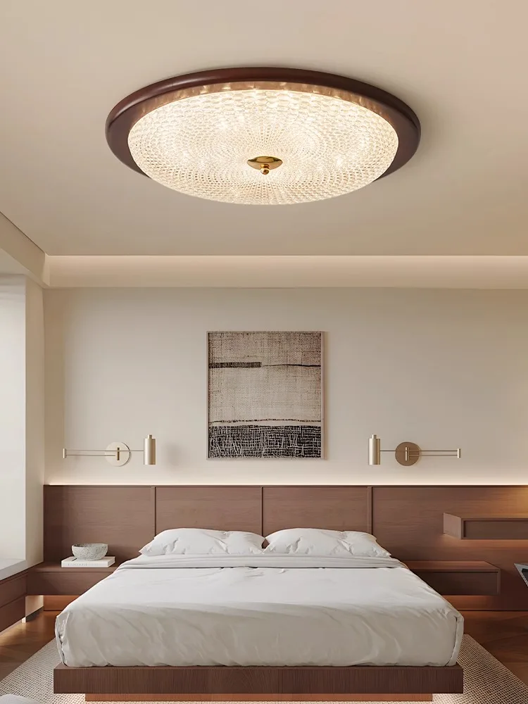

Bedroom light American retro high-end simple ceiling medieval log wind luxury romantic room