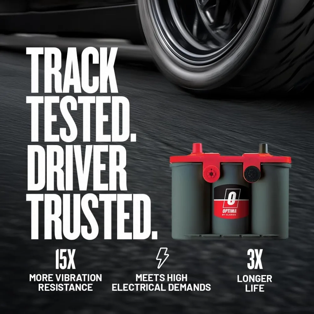 بطاريات عالية الأداء 34/78 RedTop مختومة AGM للسيارة والشاحنات وسيارات الدفع الرباعي، 800 CCA، Dual SAE و - HOME