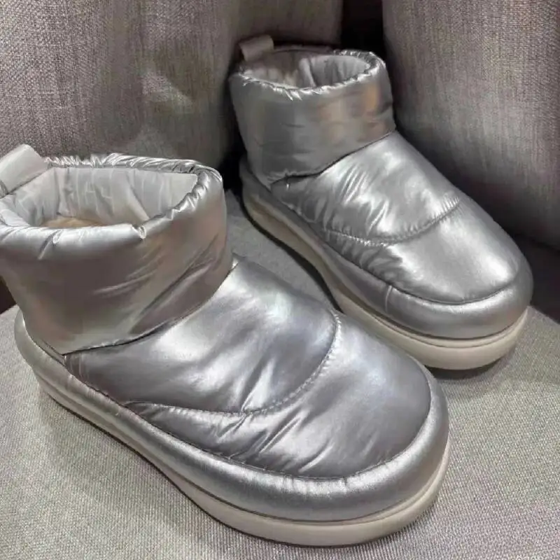 

Женские непромокаемые ботинки на толстой подошве botines para mujeres, бархатная теплая хлопковая обувь, повседневные спортивные зимние ботинки с короткими трубками