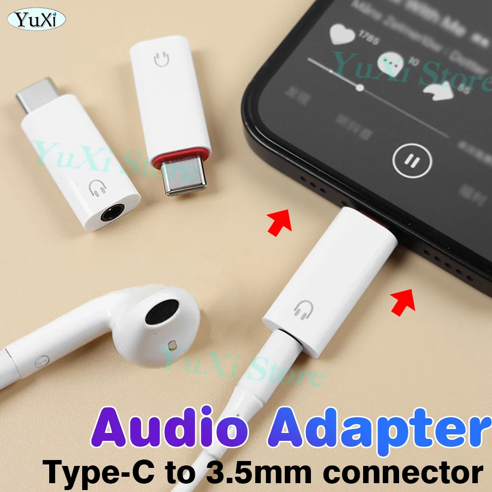 

3.5mm Female to Type-C Male Adapter For Mobile Phone Wired Headset Converter OTG Earphone Audio AUX Adapter For Samsung Huawei