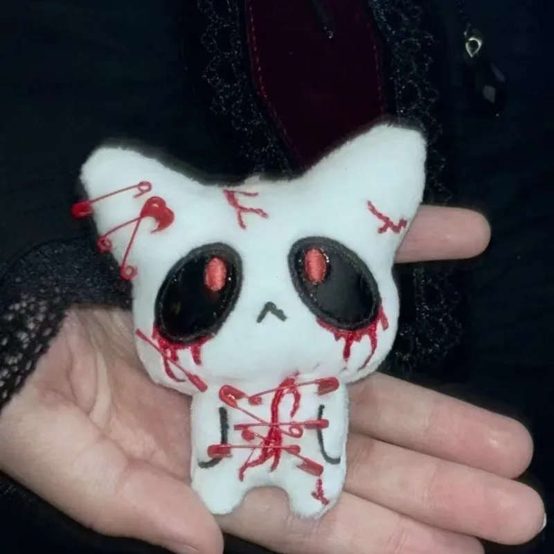 Halloween Horror Plüsch Schlüsselanhänger Gruselige Monster Puppe Goth Tasche Spielzeug Charm Gruseliges Zubehör für Rucksack Cosplay Party Dekor