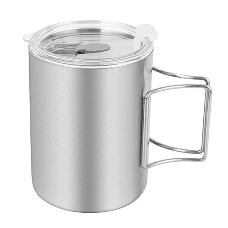 Q84C 150ML Portable Camping Drink Cups Folding Coffee Cup Tourist Tableware Outdoor Stainless Steel Tea Cup Picnics Utensils