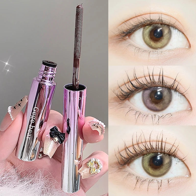 Iron Mascara Waterproof Silk Fiber Mascara Black Long Lasting Curling Volumizing Eyelash Extensions Sexy Eyes Makeup Cosmetics