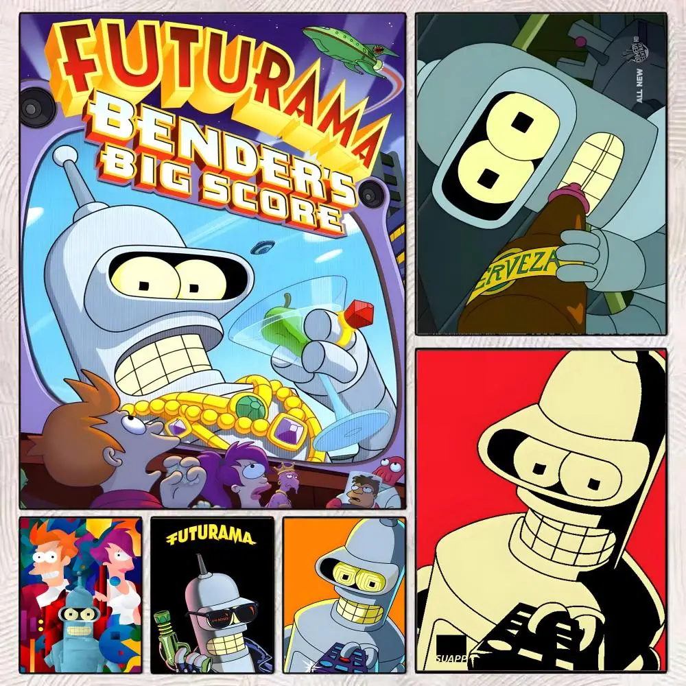 Cartoon F-Futurama Rocket robot Poster Art poster movie mura