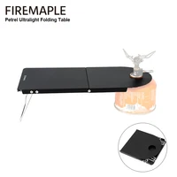Mesa ultraligera de gasolina y arce de fuego, escritorio de aluminio plegable portátil para senderismo en solitario, Camping, viaje, quemador de Gas, mesa de estante 191g