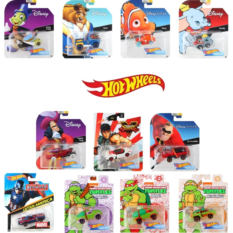 Hot Wheels  Disney Wind And Fire Wheel Classic Character Small Car Children's Toy Play Vehicle GCK28 Non-Radio Controlled Model