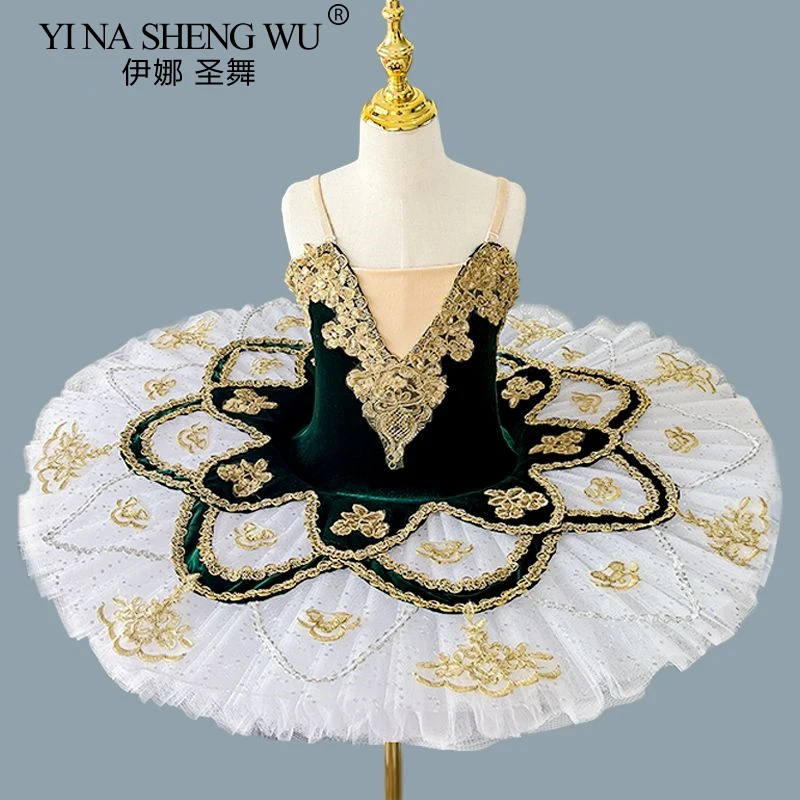 New Ballet Tutu Skirt Girls Women Velvet Professional Pancake Dance Costumes Dress Skirt Ballerina Performance Practice Outfit