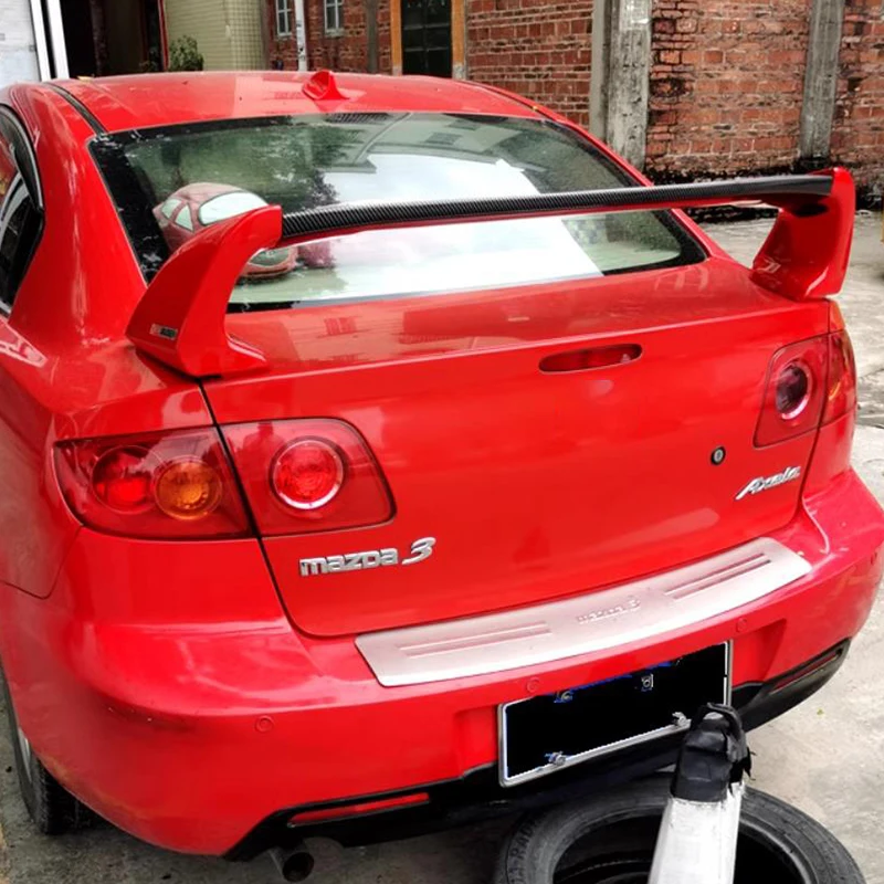 

Глянцевый черный, красный, для Mazda 3/2005-2012 годов, высокий спойлер, комплект кузова, АБС-пластик, багажник, задняя часть губ, аксессуары