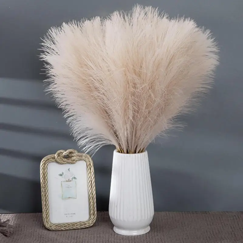 Alto Reed Faux Pampas Grama, Flor Falsa, Decoração Boho, Enchimento De Vaso, Quinta Artificial, Casa, Acessório Decoração De Casamento