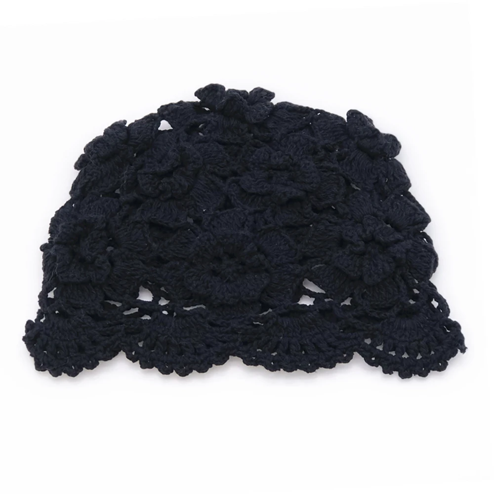 Hand-woven Spring and Summer Thread Knitting Thin Hollow Breathable Tide Woolen Melon Leather  Baotou Hat