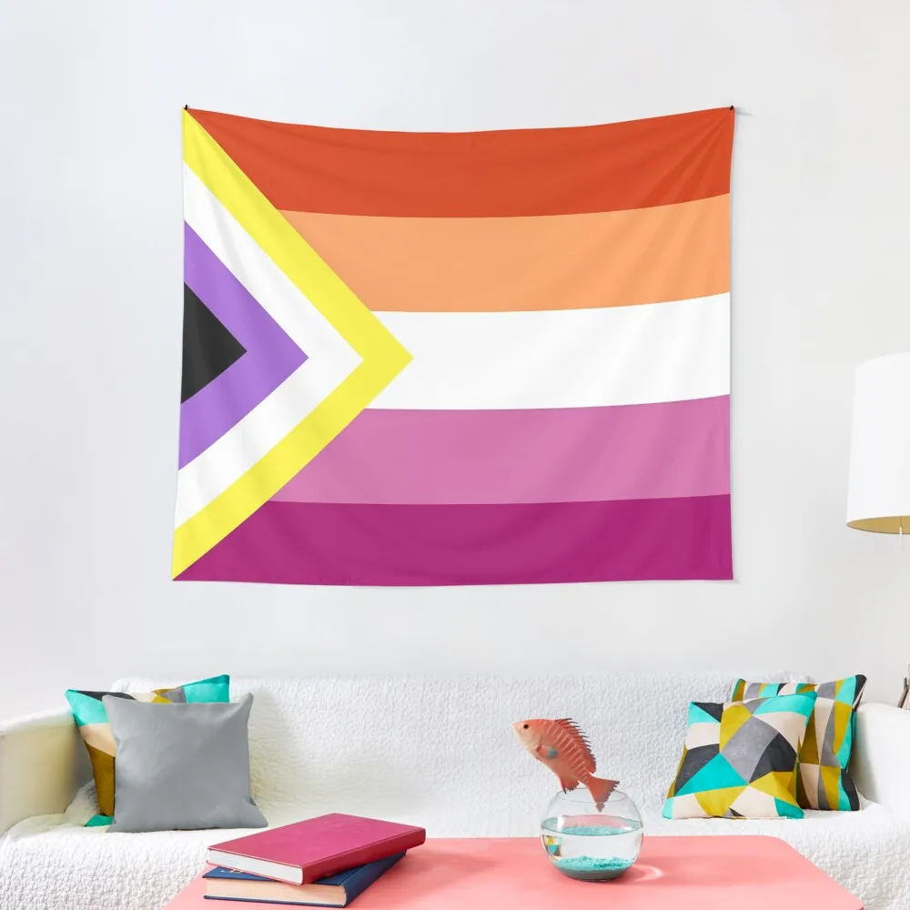 nonbinary lesbian flag Tapestry Wallpapers Home Decor Room Decorator Funny Tapestry