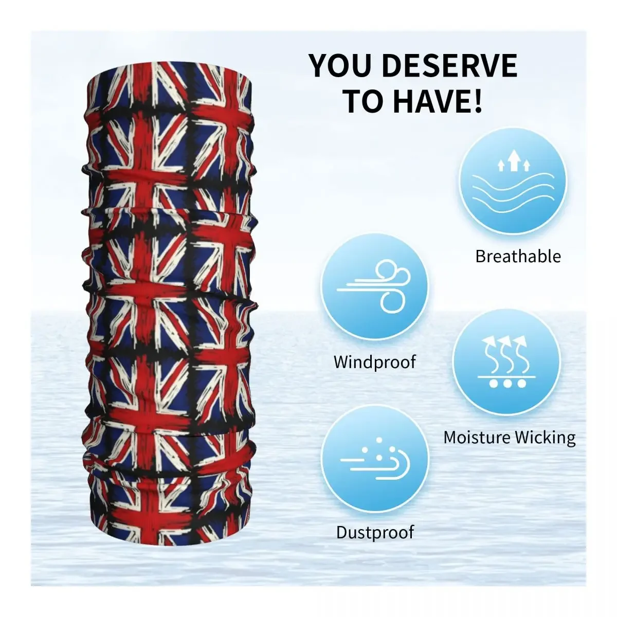 Écharpe magique Uk Feel Union Jack pour adultes, couvre-cou bandana britannique, cagoules du Royaume-Uni, vêtements de sauna multifonctionnels, randonnée hivernale