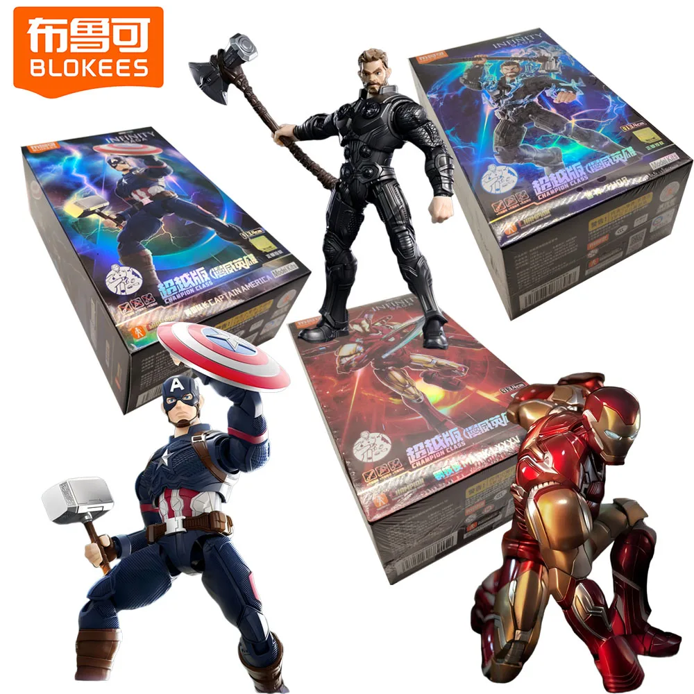 

Original Blokees Marvel Heroes Action Figures Beyond Series Statue Captain America Characters Model Collect Toys Christmas Gifts