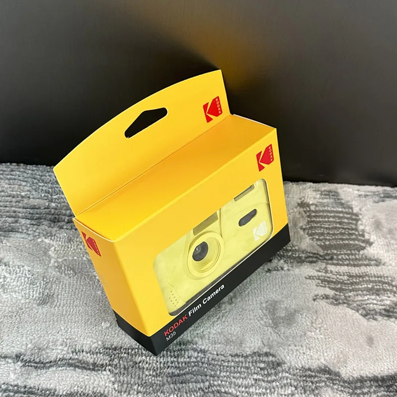 新しいコーンイエローM35フィルムカメラ コダック 非使い捨て レトロフィルムマシン マニュアル 再利用可能 1-6枚フィルムカメラ フラッシュ機能付き