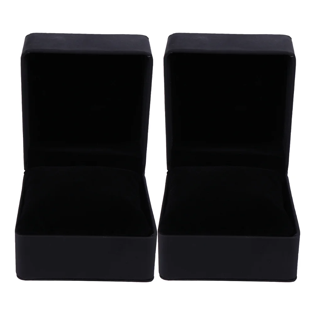 

2Pcs Luxury Watch Box PU Elegant Jewelry Organizer Cushion Detachable Wristwatch Storage Display Case for Gift