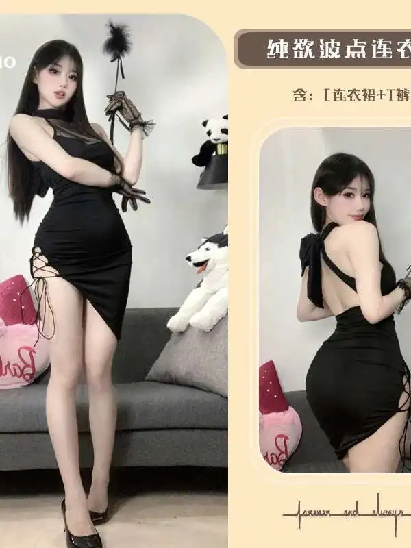 Mesh Sheer Dot Süße Mini Kleid Verband Sexy Weibliche Cosplay Koreanische Enge Reine Desire Nachtwäsche Nachtclub Kleid Elegante Z14R