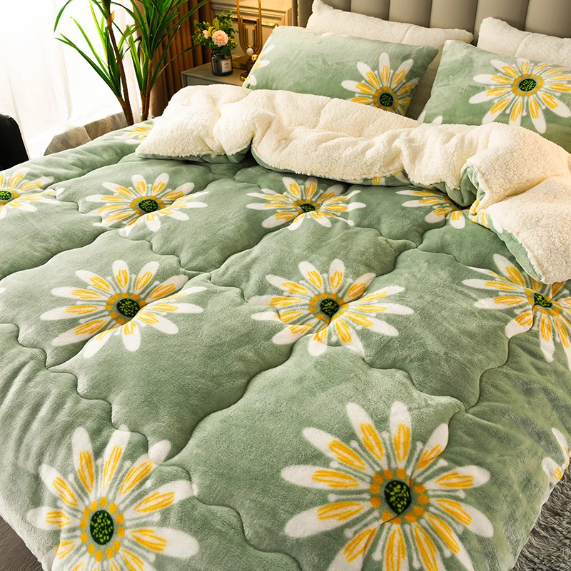 

2025 new winter milk wool lamb wool quilt thickened student dormitory warm and comfortable, no pillowcase