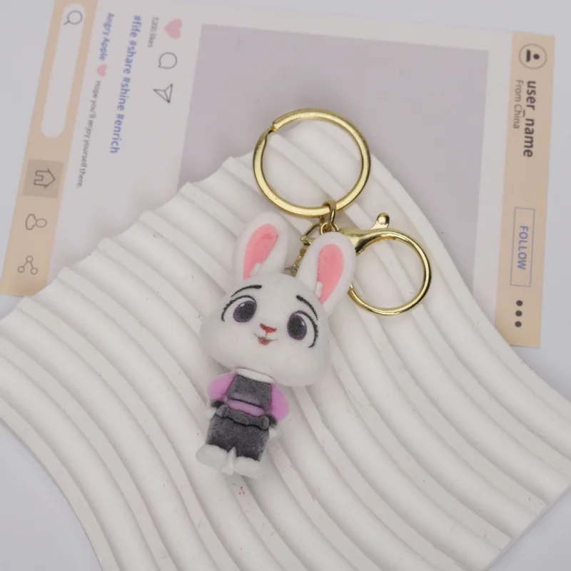 * # MINASO Flocking Zo/otopia Ke/yring DIY Craft Miękka Gumowa Figurka Zawieszka Blind Box Kolekcjonerska Dekoracja Torby