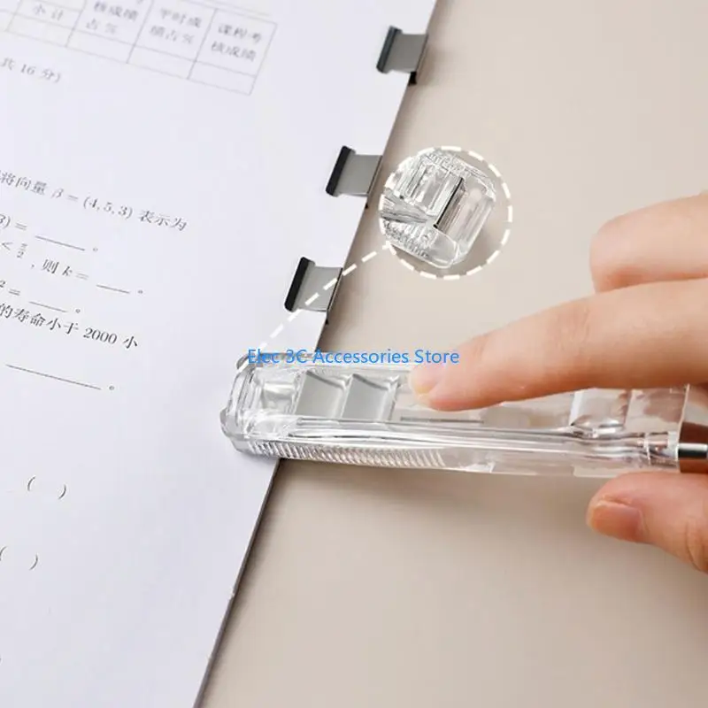 Y51A Paper Clamp Dispenser Reusable Refillable Clamp Dispenser 40 Sheets Capacity