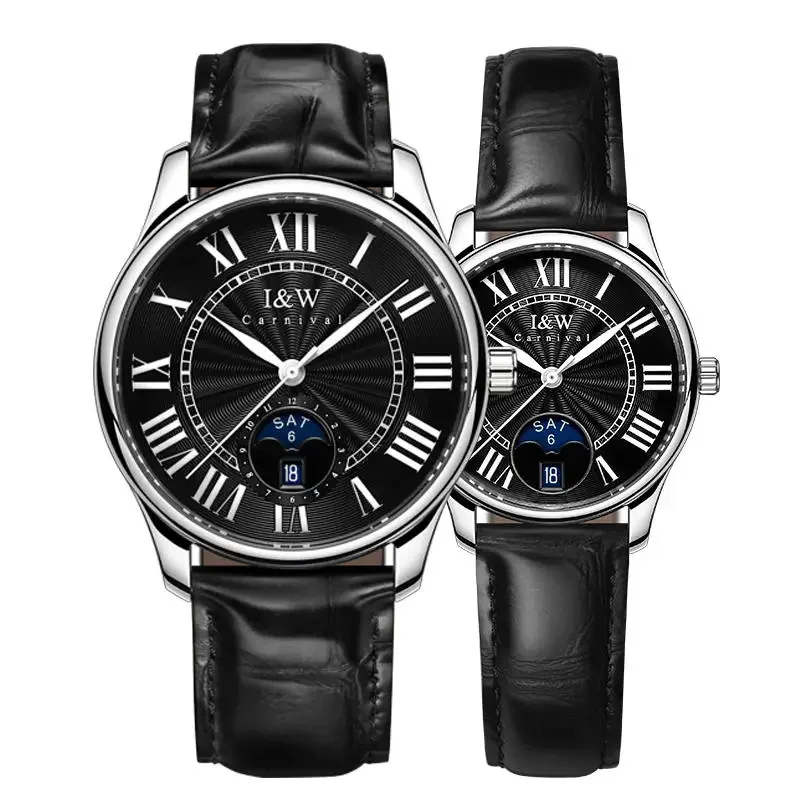 IW Carnival Mechanical Automatic Movement Watches For Men Sapphire Mirror Business Style Simple Waterproofing Women Couple watch