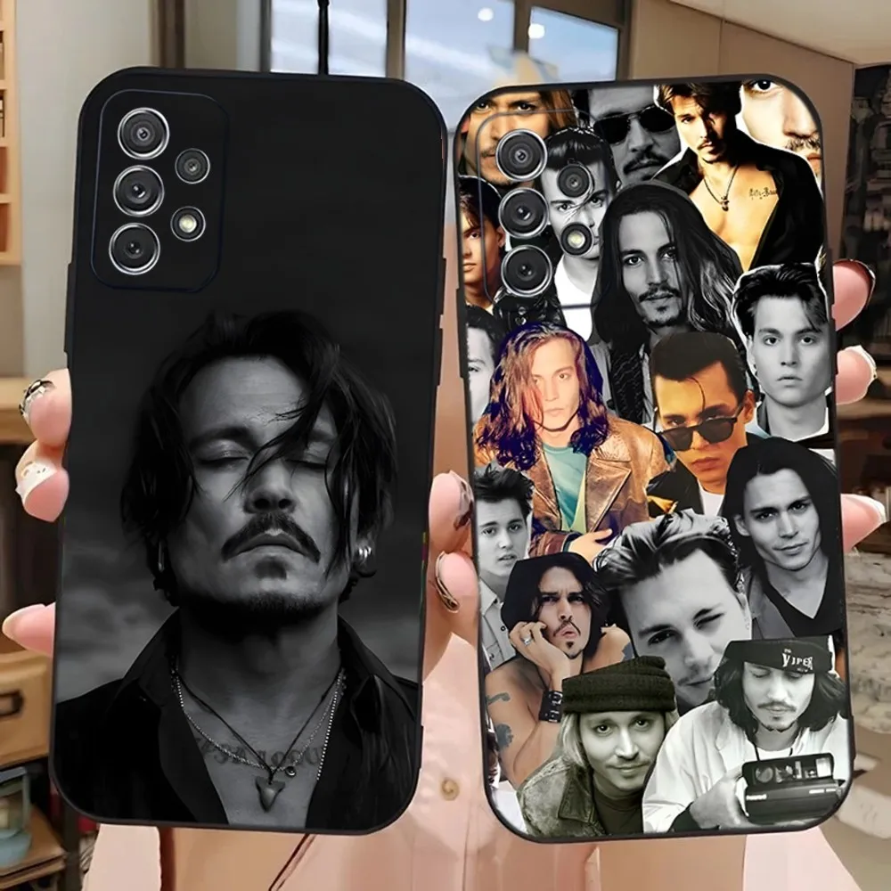 

Johnny Depp Phone Case For Samsung Galaxy A13,A21s,A22,A31,A32,A52,A53,A71,A80,A91 Soft Black Phone Cover