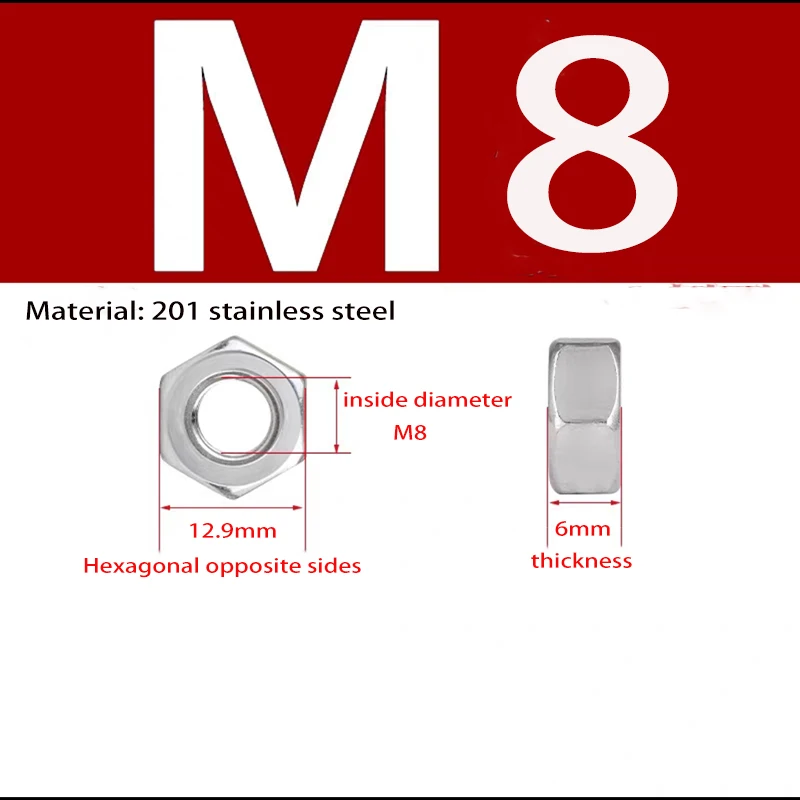 1–50 Stück DIN912 M6 M8 M10 Edelstahl Sechskant Innensechskant Innensechskantschraube – Detail 10