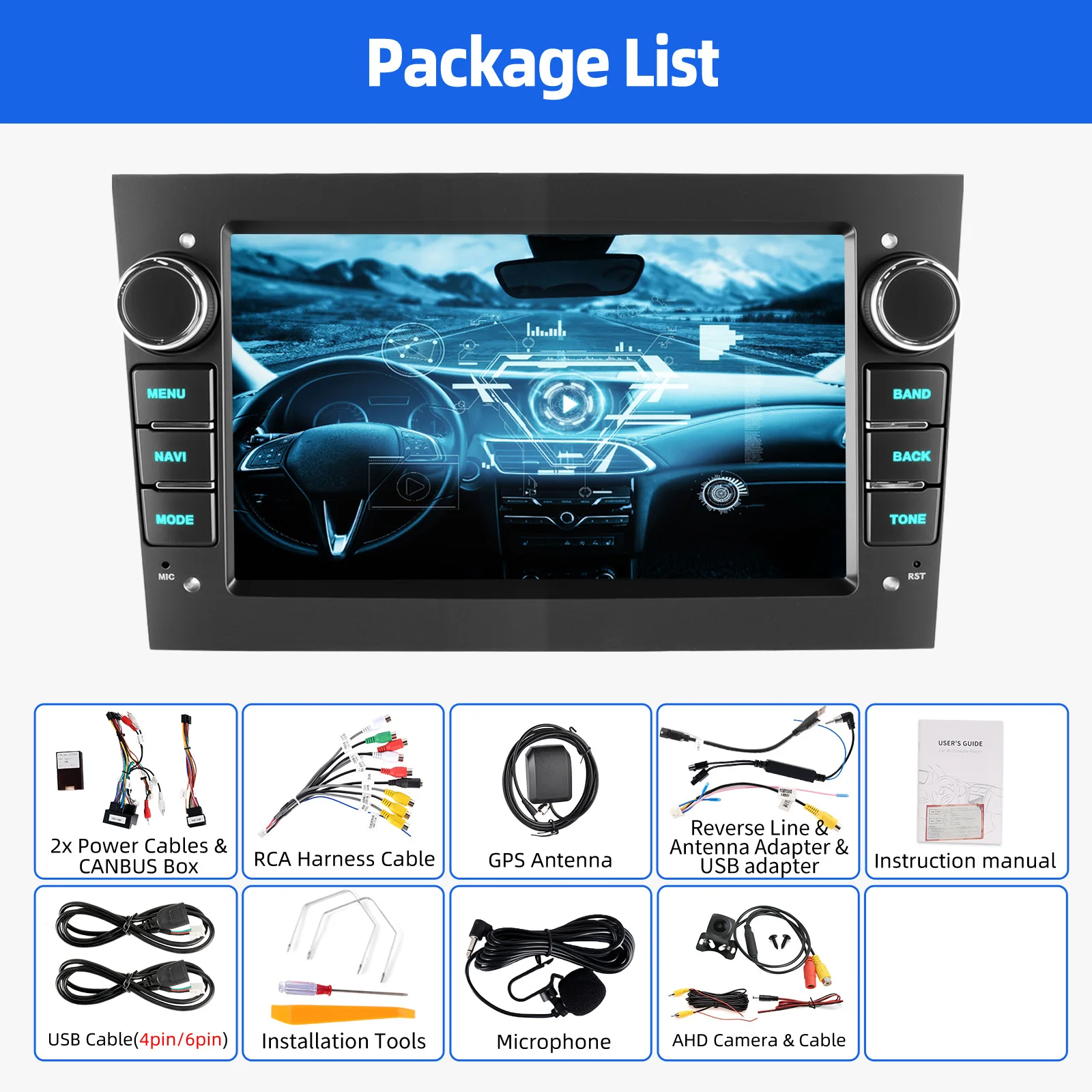 ESSGOO Autoradio CarPlay Android 15 Voor Opel Astra Vectra Vauxhall Antara Zafira Corsa C D Vivaro Meriva Auto ﻿