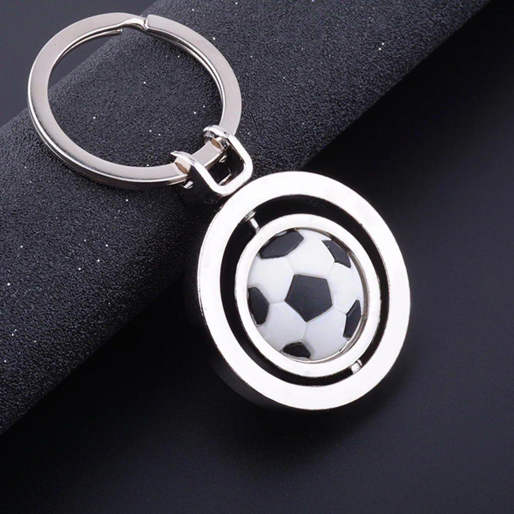 

2 PCS Football Keychain Mini Soccer Balls Party Favors Basketball Zinc Alloy Sport Keychains
