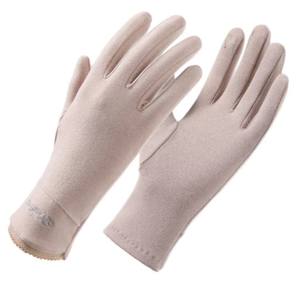 قفازات شتوية جديدة من Dralon قفازات دافئة قابلة للمس شاشة تعمل باللمس مقاومة للبرد والرياح قفازات كاملة الأصابع للفتيات #3