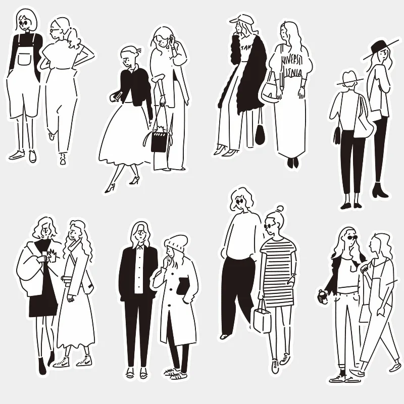 63 Stück Cartoon Persönlichkeit Charakter kreative Graffiti Dekoration Aufkleber