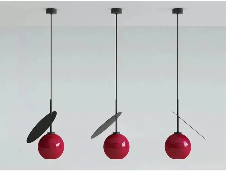 Lovely Cherry Led Pendant Lights Children's room Hanging Lamp Restaurant Living room Pendant Lamp Red/White Glass E27