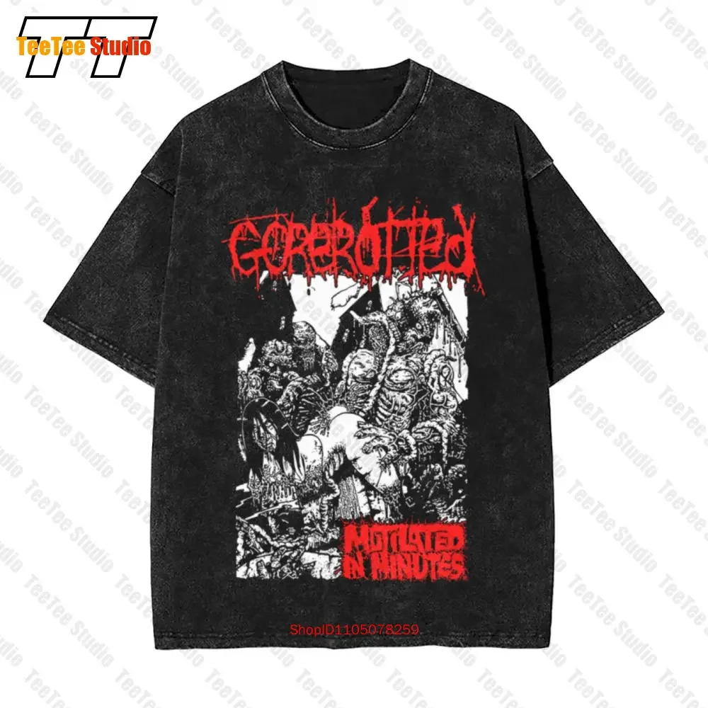 Gorerotted Mutilated(Carcass Exhumed The Rotted Death Metal) Vintage Oversized T-Shirt U97H